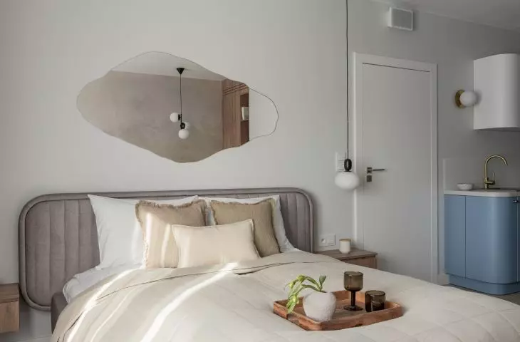Bed in the living area