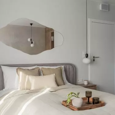 Bed in the living area