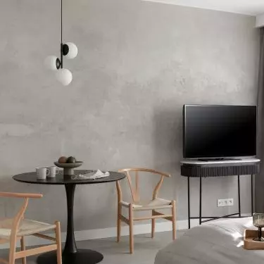 Clay plaster wall