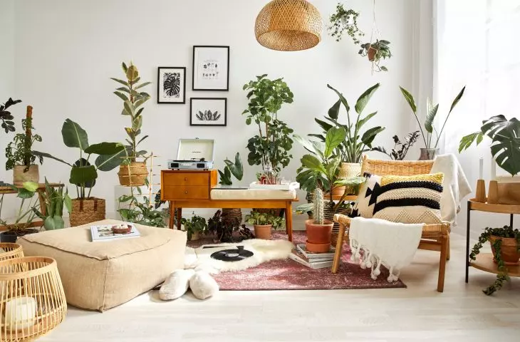 Natural fabrics are an integral part of boho style