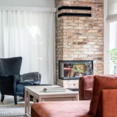 Fireplace in the living room