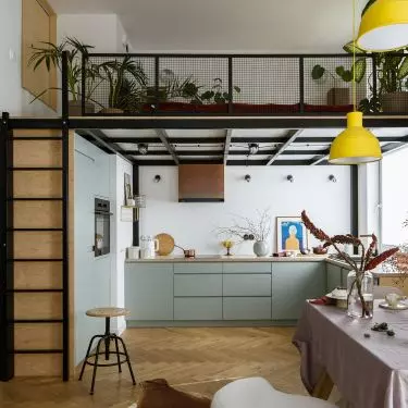 Mezzanine above the kitchen