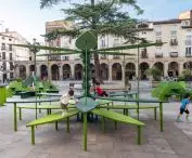 urban furniture in the Plaza del Mercado in Logroño