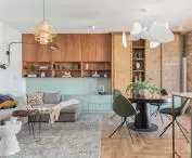 Przestrzeń wspólna łączy jadalnie, salon i kuchnie