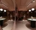 The interior of the showroom is kept in shades of pink