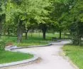 Surrounding the fountain in Park E. Szymanski in Warsaw, proj.: Apacad and Szelest studio