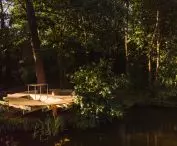 Mebel do obserwacji ptaków nad Stawem Słonecznym, Łęgi Dębińskie, Staw Słoneczny