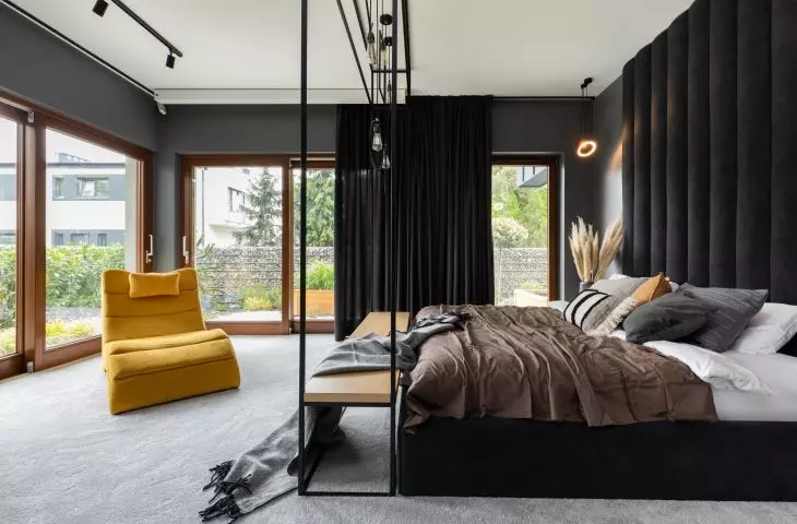 Yellow chaise longue