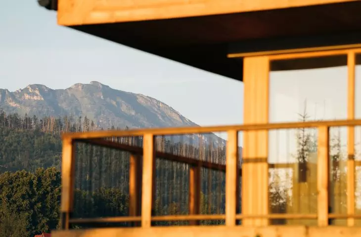 Terrace and view of the Tatra Mountains