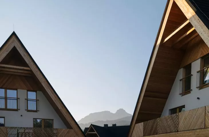 Sloping roofs of buildings