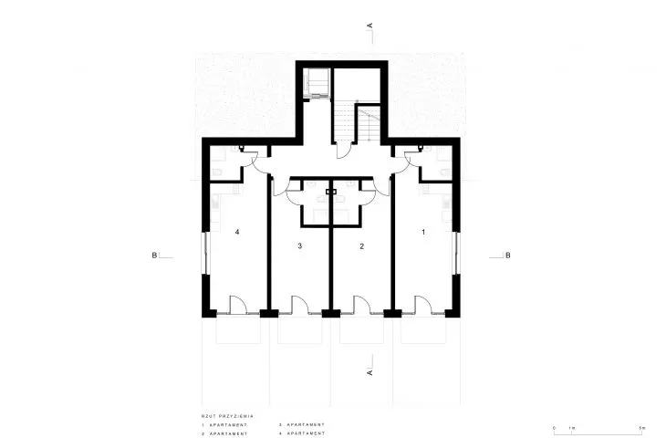 Ground plan of building B