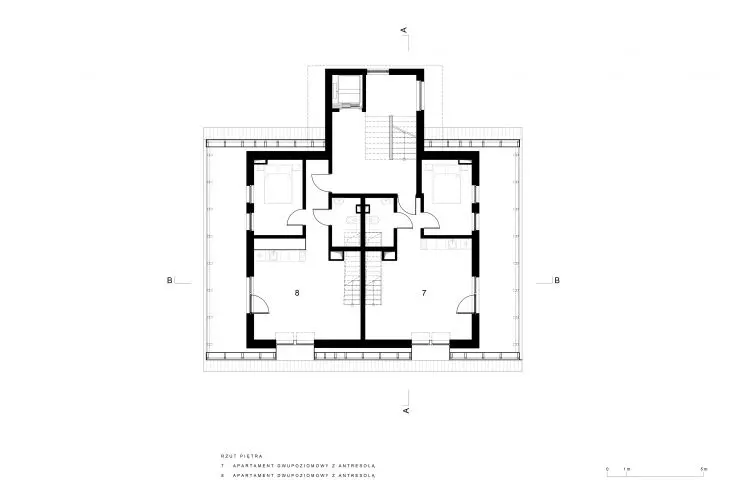 Second floor plan of building B