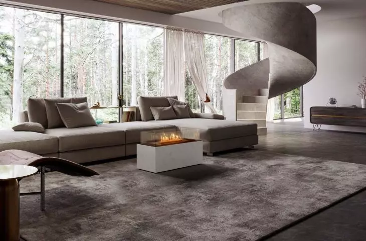 Bio-fireplace suits modern style interiors