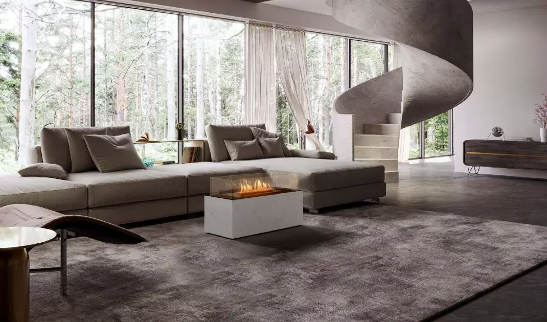 Bio-fireplace suits modern style interiors