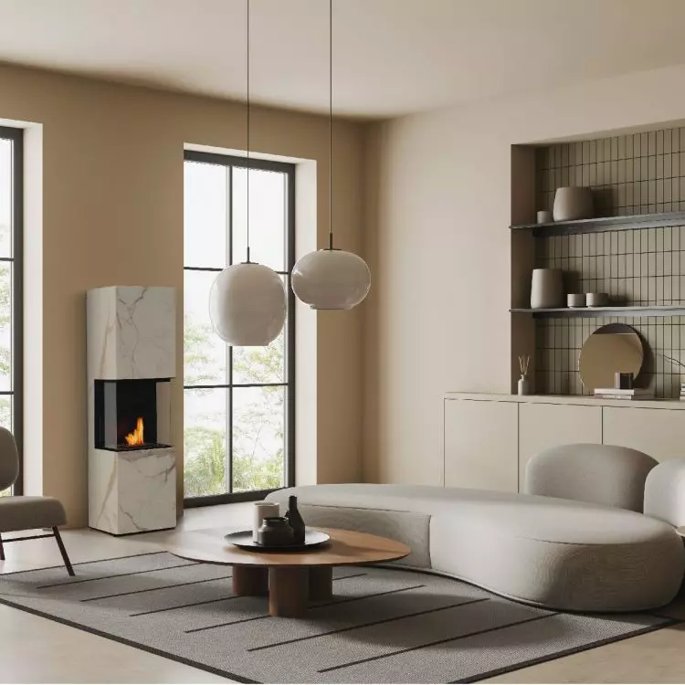 A bio-fireplace is an eco-friendly alternative to a traditional hearth