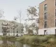 TBS buildings, Kalisz, Długosza Street, visualization, proj. todos. architekci