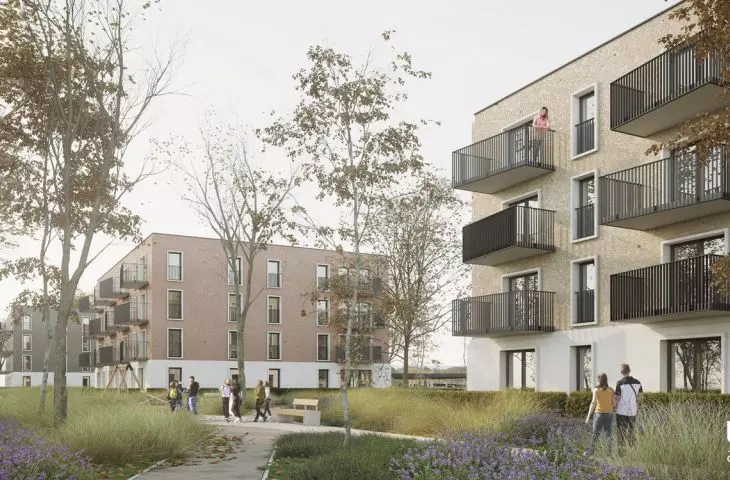 Budynki TBS, Kalisz, ul. Długosza, wizualizacja, proj. todos. architekci