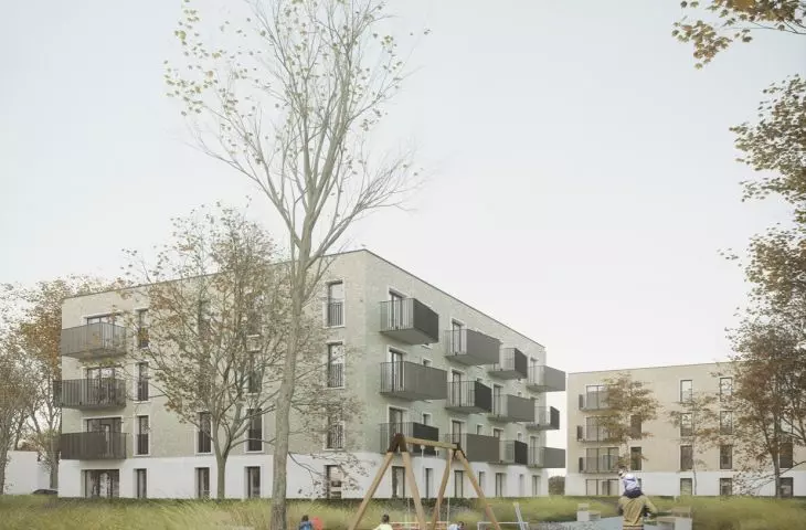 Budynki TBS, Kalisz, ul. Długosza, wizualizacja, proj. todos. architekci
