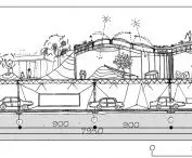 Hilly Kindergarten project, cross section