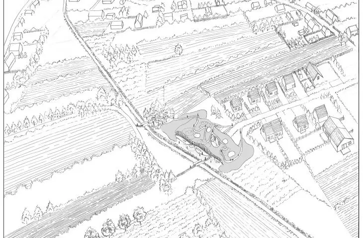 Projekt „Hilly Kindergarten”, widok z lotu ptaka