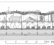 Hilly Kindergarten project, cross section