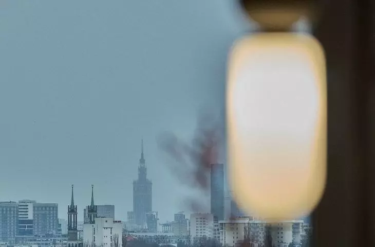The apartment is located in Warsaw