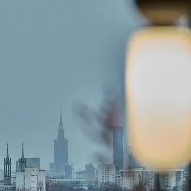 The apartment is located in Warsaw