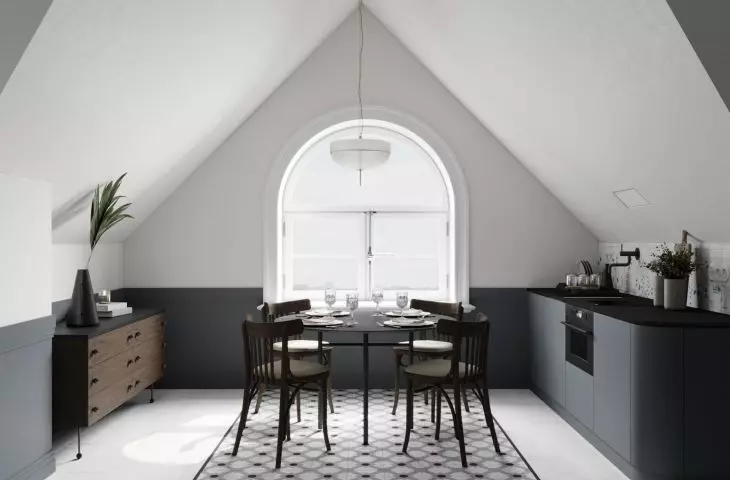 Kitchen in the attic