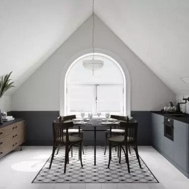 Kitchen in the attic