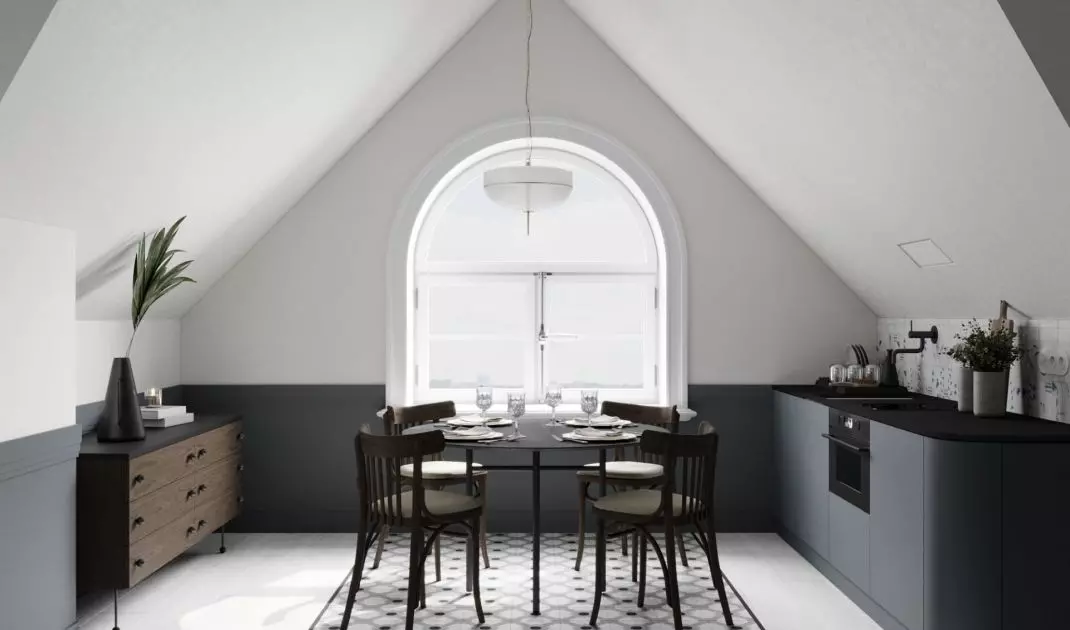 Kitchen in the attic