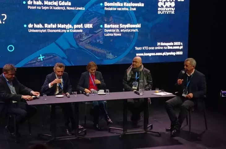 From left: Rafał Matyja, Maciej Gdula, Dominika Kozłowska, Bartosz Szydłowski, Tomasz Janowski