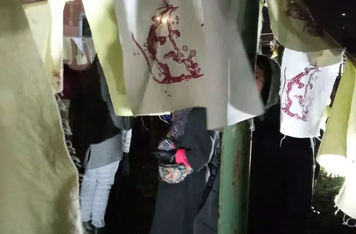 A fragment of an installation by Krystyna Jędrzejewska-Szmek