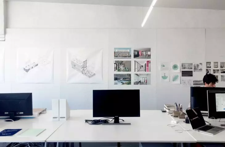 interior of the studio 