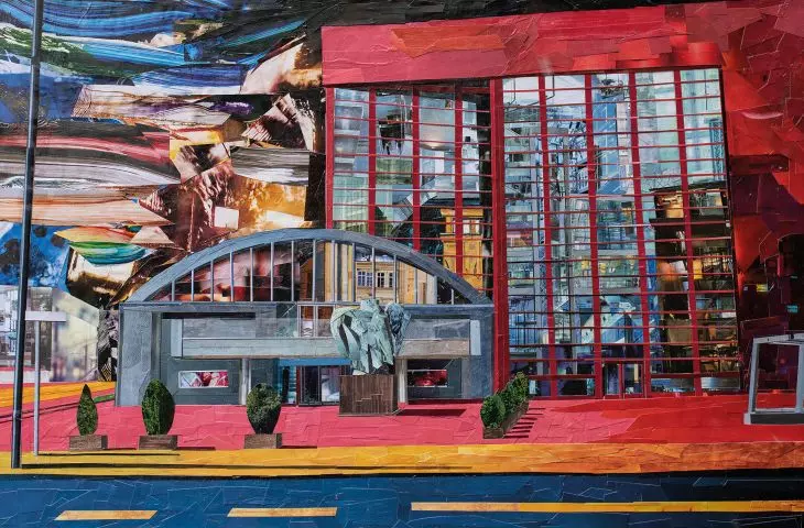 Opera Krakowska z 2008 roku; niższa szara część to zabytkowa dawna ujeżdżalnia,  proj.: Atelier Loegler