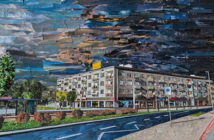  Rondo Antoniego Matecznego,  zabudowa z czasów komunistycznych na początku ulicy Kalwaryjskiej, głównej arterii Podgórza