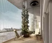 Projekt punktowca w Gdańsku, balkon jednego z apartamentów