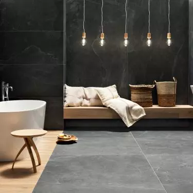 Bathroom in dark stone