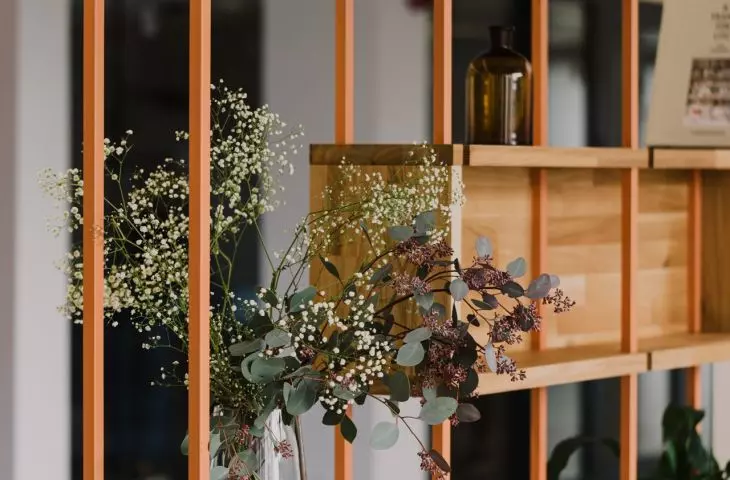 The architects also designed the furniture. Cabinet in the winter garden
