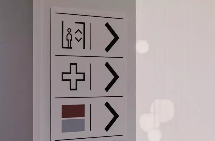 Visual information makes it easier to navigate the building
