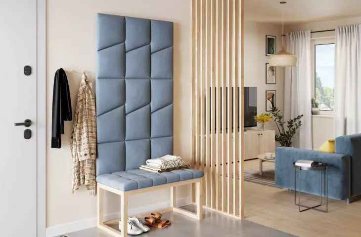 Unobtrusive decoration and great comfort with upholstered panels
