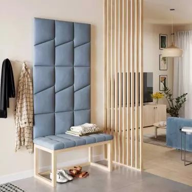 Unobtrusive decoration and great comfort with upholstered panels