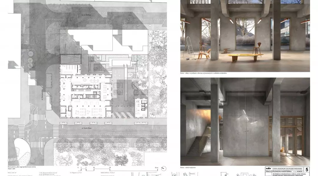 I Nagroda, „Architektura mieszkaniowa w obliczu zmian klimatu. Projekt budynku wielorodzinnego w Warszawie”