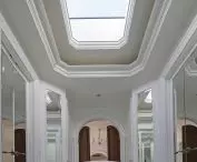 Windows on the terrace of a house in Chicago