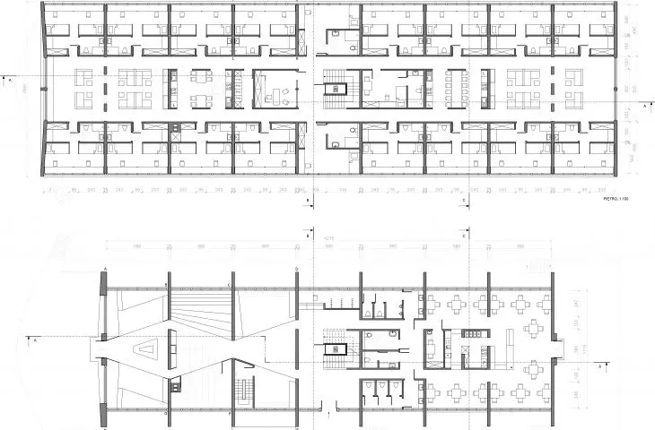 Project of a dormitory and youth center in the PTTK Tourist House in Plock, projection
